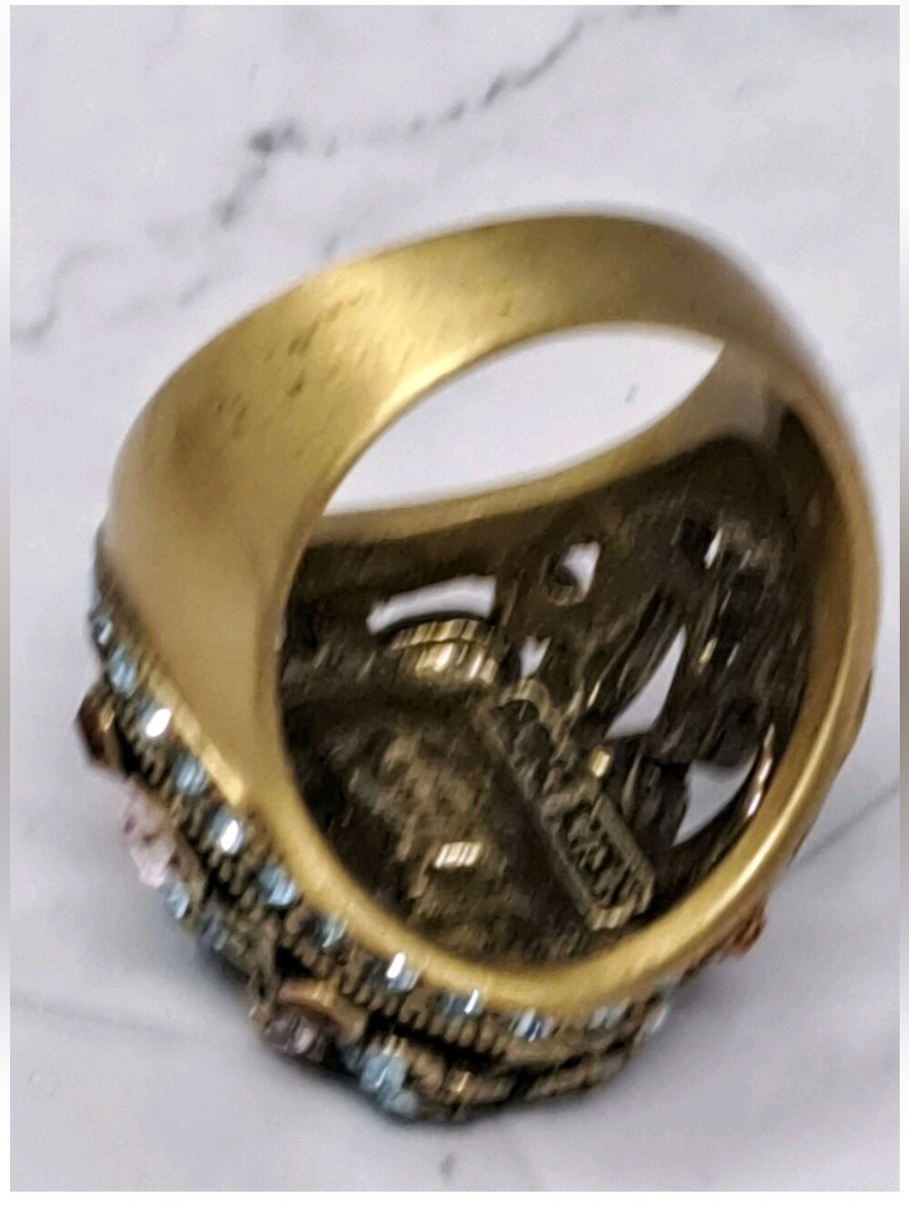 Heidi Daus Swarovski Crystal Statement Cocktail Ring - 9.5 - Picture 6 of 10
